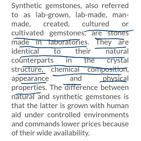 Simulated(lab grown) doesnt mean fake?Lab moissenite? Lab diamonds? I'm confused - Picture 5 of 10